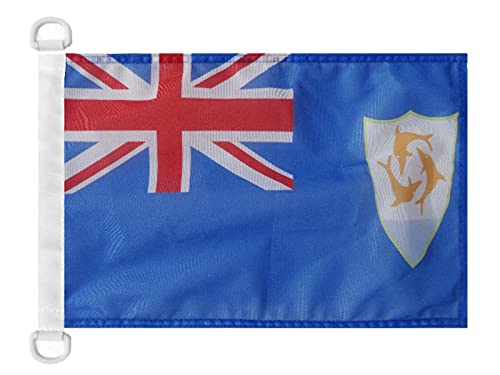 AZ FLAG Anguilla Boat Flag 12x18 in Mesh Polyester Plastic Rings