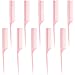10 Pieces Rat Tail Comb Styling Carbon Heat Resistant Comb Anti Static Teasing Comb for Back Combing Root Teasing Adding Volume Evening Stylingling Carbon Heat Resistant Comb Anti Static Teasing Comb for Back Combing Root Teasing Adding Volume Evening Styling (Pink)
