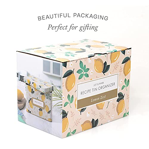 Jot & Mark Recipe Card Complete Gift Box | Decorative Tin Box, Recipe Cards, Index Dividers (14 dividers, 50 4x6 inch cards, 1 box) - Thumbnail 3
