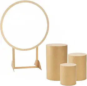 Kit Trio de Cilindro Liso para Festas com Painel Arco 150x150 Mdf