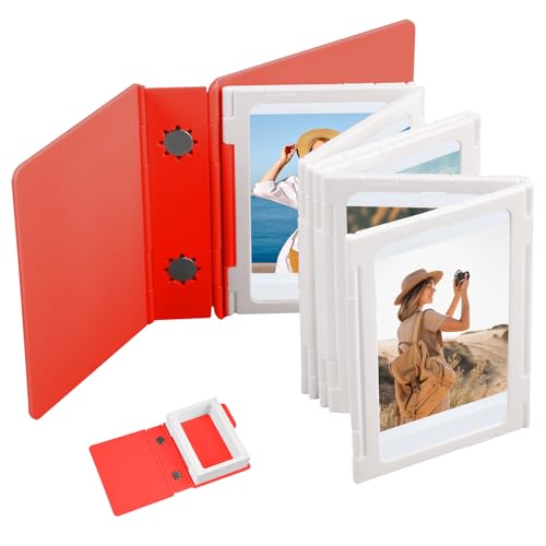 2026 �f�X�N�g�b�v�C���X�^���g�t�H�g�A���o�� Instax Mini�p - ���g���ȃt�H���_�[�X�^�C���̃A�R�[�f�B�I���t�H�g�z���_�[ ���C���W�����[�x�[�X 12���̎ʐ^(2x3�C���`)�ɑΉ� �g���\�ȃf�X�N�g�b�v�f�R���[�V����&�M�t�g(���b�h)