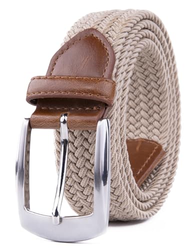 Image of Fabio Valenti Canvas Elastic Fabric Woven Stretch Braided Belts for Men Women Junior with Multicolored /Full Sizes