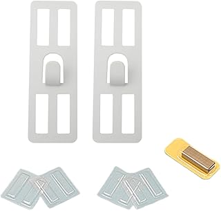 【2枚セット】壁美人 ホチキス取付 壁掛けフック P-4 専用ホッチキス針×1 固定用フィルム×4 石膏ボード用 ステンレス鋼 ホワイト 痕が目立ちにくい金具