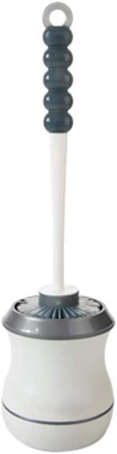 JSEIAJB Toilet Brush with Bracket Bathroom Cleaner Scrubber and Set, Plastic Cleaning with Long Handle(38cm)