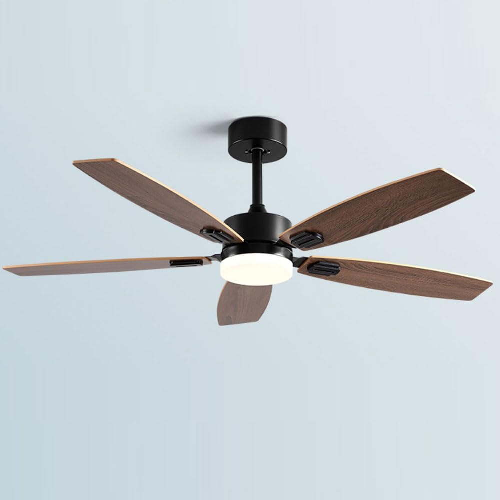 Ventilateur de plafond lumière LED au design nordique créatif