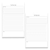 Mini To Do List Notepads, 5.5" x 8.5", Planning Note Pads, 50 Sheets, Daily Agenda Productivity Checklist Organizer, by Better Office Products, 100 Total Sheets (2 Pack)