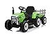 RIRICAR Elektro Traktor für Kinder 12V Workers mit Anhänger, Grün, Hinterradantrieb, 12-V-Batterie, Rädern, breitem Sitz, 2,4-GHz-Fernbedienung, MP3-Player mit Bluetooth und SD-Eingang, LED-Leuchten mp3 player günstig Kaufen-RIRICAR Elektro Traktor für Kinder 12V Workers mit Anhänger, Grün, Hinterradantrieb, 12-V-Batterie, Rädern, breitem Sitz, 2,4-GHz-Fernbedienung, MP3-Player mit Bluetooth und SD-Eingang, LED-Leuchten