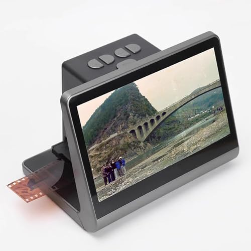 48 MP Film Slide Scanner, All in One Digital Film Scanner, with 7 Inch LCD Screen, Built in 16GB Memory, Negative Into JPEG Photos