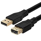 Cmple - USB 3.0 A Male to A Female Extension Gold Plated Cable - 1.5FT (Blue)