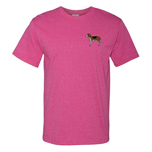Speedy Pros Funny Graphic T Shirts for Men American Foxhound Cotton Top Hot Pink Medium
