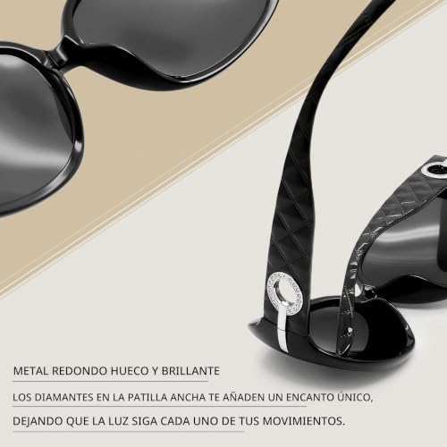 Miniatura 4 de Joopin 2 Pares Gafas Sol Polarizadas Mujer Grandes De Moda Protección Uv400 Para Conducir Playa Negras Y Marrones Oculos De Sol Mulher