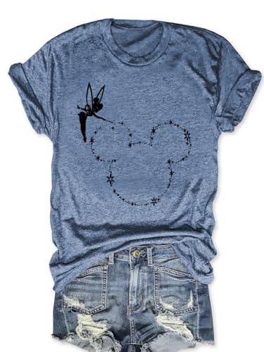 Image of Magic Kingdom Castle Shirt Holiday Short Sleeve Boho Clothes for Women