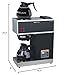 BUNN 33200.0015 VPR-2GD 12-Cup Pourover Commercial Coffee Brewer with Upper and Lower Warmers and Two Glass Decanters, Black, Stainless, Standard