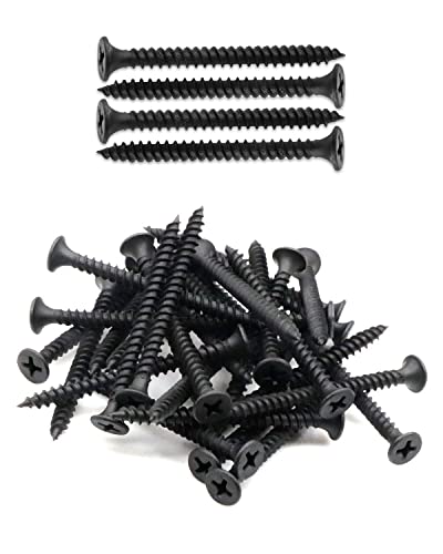 IMSCREWS #6 x 2 Drywall Screws, Fine Thread Black Phosphate Sheetrock Fasteners, 25 Pack Bugle Head Phillips Wood Screws for Metal Studs &amp; Indoor Wall Repair, Sharp Point