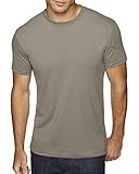 Next Level Men's Premium Fitted Sueded Crew, Warm Gray, Large