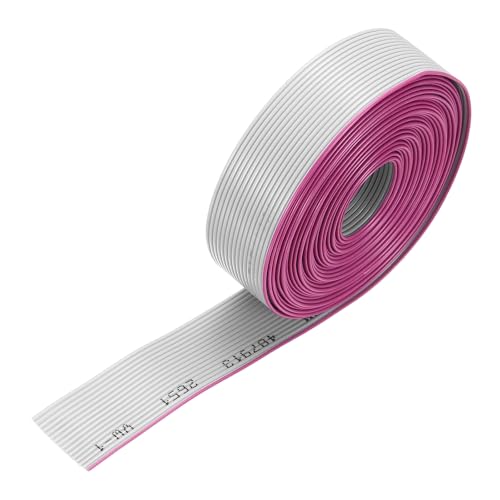 Câble plat IDC 16 broches pas 1.27mm nappe grise 4 mètres pour liaison carte JTAG
