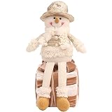 Christmas Shelf Sitters Christmas Decorations Sitting Long-Legged Santa Snowman Elk Plush Dolls, Christmas Sitting Long Legs Figurines Holiday Ornaments for Table Fireplace Indoor Decor