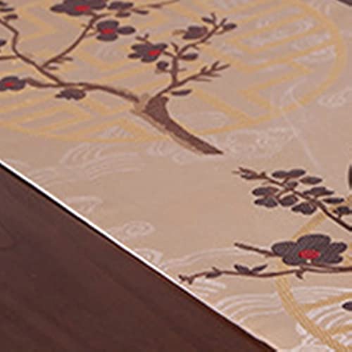 Chemin de table beige 33x210 cm en polyester moderne à pompons WXKAGF - 2
