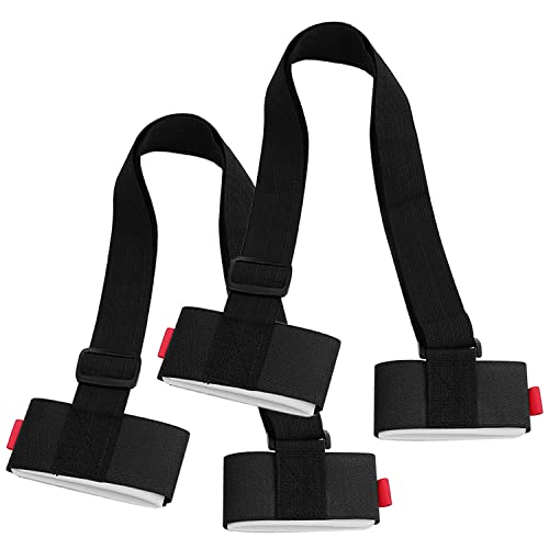 GOCUODE 2 Sangle Porte Skis Réglable,Épaisse et Résistante Sangle de Transport pour Ski Adulte et Enfant,70-110cm Réglable,Bandoulière Confortable avec Matériau EVA,Pour Skis et Bâtons