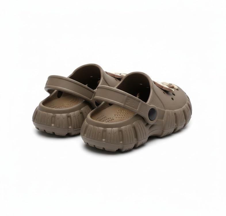 Image of Unisex Kids Clogs Soft Anti Skid Mules Sandals with Adjustable Back Strap Indoor & Outdoor Slipper for Boys & Girls Everyday Use Waterproof Jibbex Slides