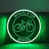 Individuelles Fahrrad Neon Schild Personalisierbares Fahrradladen Neon Licht USB-betriebenes Dimmbares Neon Wandlicht für Fahrradgeschäft, Radsportraum, Home Gym, Sportraum & Geschäftsraum LED Schild