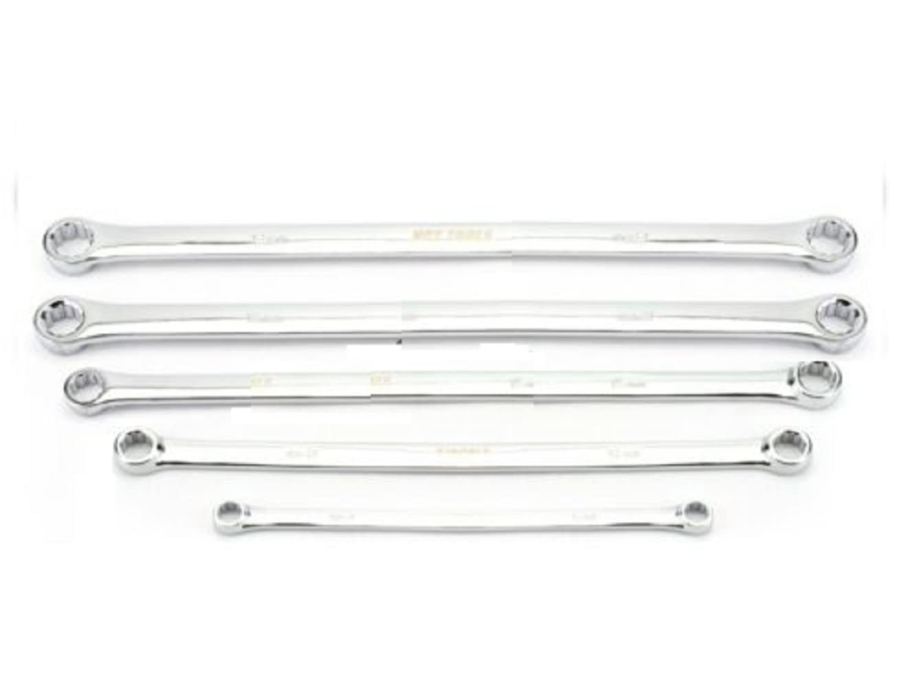 NEW 5pc Set Extra Long Double Box End Metric Chrome Vanadium Steel Wrench,Jikkolumlukka