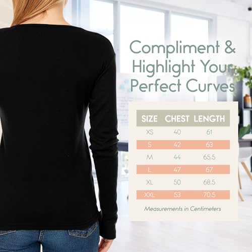 Brix Women's Long Sleeve Tee - Crewneck Cotton T-Shirt Tagless Super Soft Classic and Fitted.4