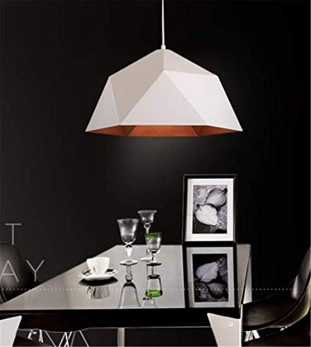 Preisvergleich Produktbild Loft LED Pendelleuchte Geometrische Kreative Kronleuchter Industriedekoration Eisen Pendelleuchte Led Hause Hängelampe Beleuchtung Küchenleuchten Lampenschirm E27, Schwarz, 46 CM