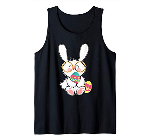 Easter Bunny Rabbit with Leopard Glasses Camiseta sin Mangas