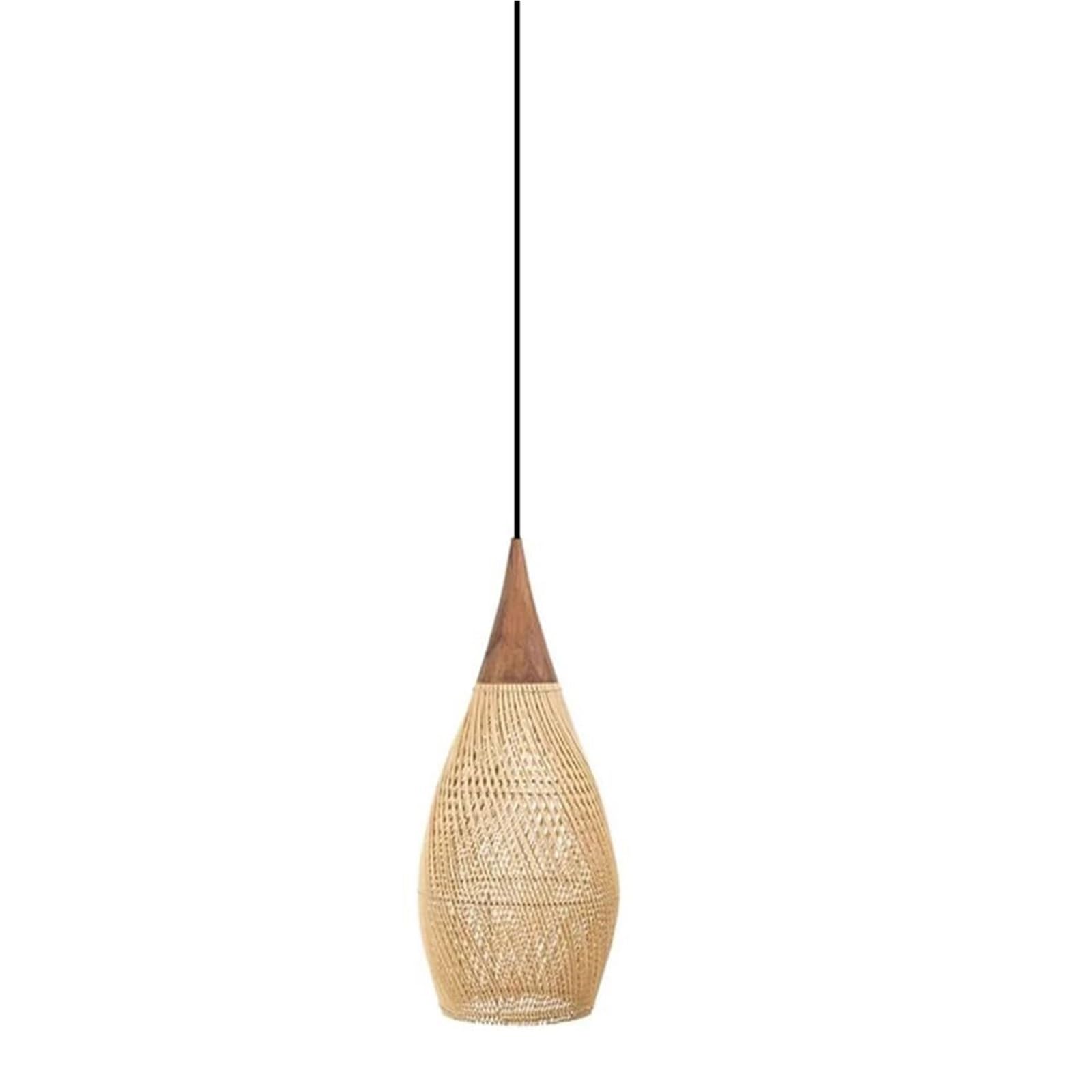 KHUKHU Wicker Pendant Light E27 Hanging Lights Rattan Hanging Lamp Wicker Woven Basket Lampshade, Farmhouse Industrial Boho Ceiling Light Fixture for Living Room Kitchen Island