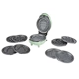 Petra 5 en 1 Waflera – Snack de temporada, 5 platos intercambiables, platos clásicos, de Pascua, de San Valentín, de Halloween y Navidad, revestimiento antiadherente, 550 W, PT6220GRVDE