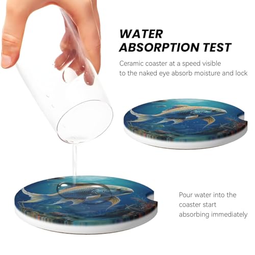 2 Pack Posavasos para Tazas de Auto de Cerámica miniatura 4