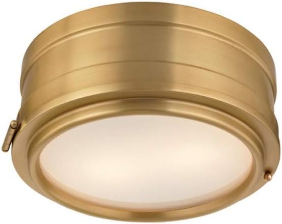 Hudson Valley Lighting 2311-AGB Rye - Two Light Flush Mount, Aged Brass Finish, 11"