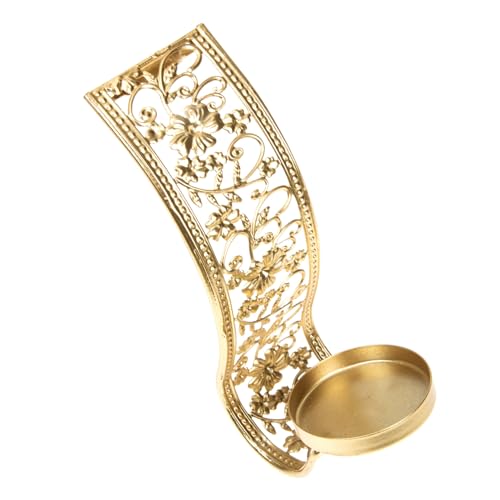 SMASOLO Portacandele da Parete in Metallo Intagliato Applique per Soggiorno e da Pranzo Candele Decorativo Resistente con Design e Finitura Raffinata