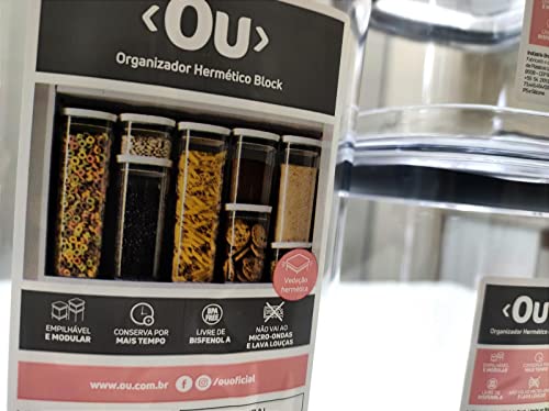 Conjunto Potes Herméticos Para Alimentos 450ml (3),1000ml, 1500ml e 2000ml