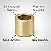 Sleeve Bearings 4mm ID x 8mm OD x 6mm Length, Self-Lubricating Sintered Bronze Bushing for Power Tools, Automotive & Industrial Equipment, Oil-Impregnated Brass, 10-Pack