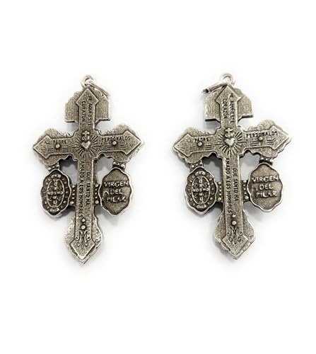 Cruces del Pedón V Pilar 55mm plata evita el desgaste de las piezas litúrgicas 3