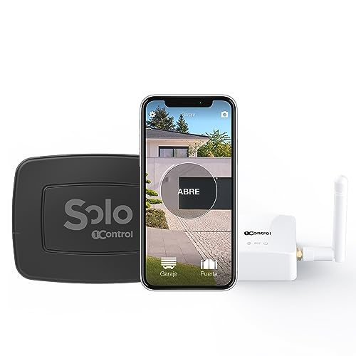 1Control Solo + Link Abridor Inteligente de Portón con Apertura Remota – Abre Portón y Garaje con Smartphone/App, Alexa y Google Home – Compatible con 750+ Mandos Rolling Code – Wi-Fi y Bluetooth