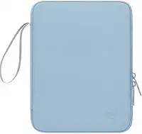 Capa Protetora para Tablet 13 Polegadas, Bolsa Organizadora Portátil com Alça, Resistente a Impactos, Preta (Azul Claro)