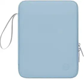 Capa Protetora para Tablet 13 Polegadas, Bolsa Organizadora Portátil com Alça, Resistente a Impactos, Preta (Azul Claro)