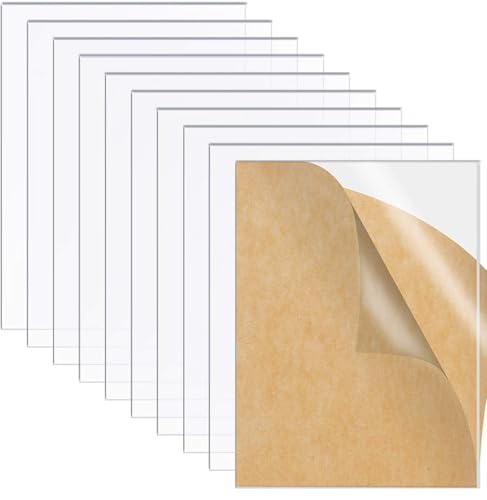 10 hojas de acrílico transparente de plexiglás de 2 mm, panel cuadrado transparente para marco de fotos, letreros de repuesto de cristal de 150 x 100 mm
