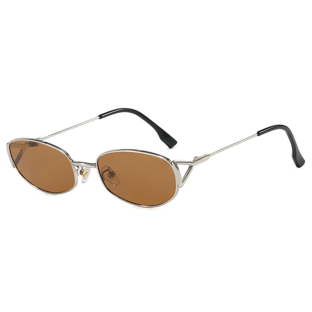 Gafas de sol ovaladas pequeñas para mujer, estilo vintage punk, gafas de sol para hombre, gafas de sol de