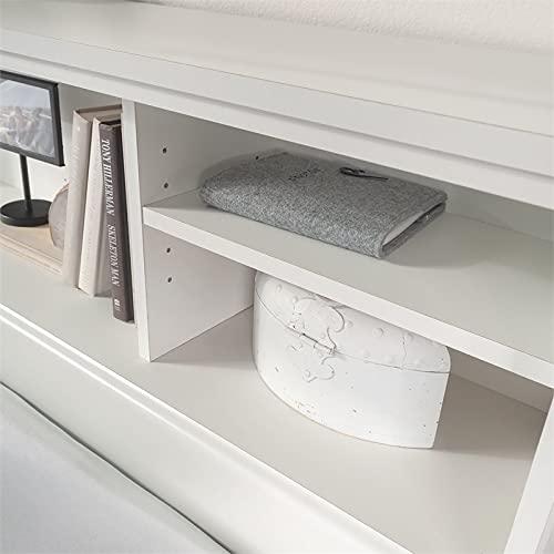 Pemberly Row Wooden Full-Queen Bookcase Headboard In Glacier White #TOP6