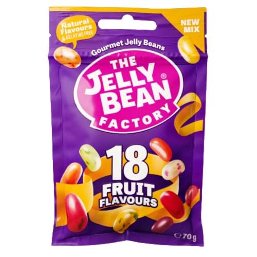 The Jelly Bean Factory 18 Mix Fruit Flavour Jelly Bean Candy Pack