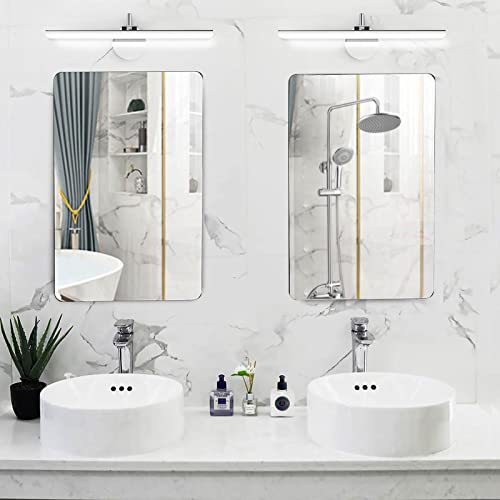 Okeli Dimmable Bathroom Light Fixtures Led Modern 23.6In 14W Bathroom Vanity Light Chrome Stainless Steel 180°Rotatable Vanity Light Bar For Bathroom 6000K Cool White Etl Listed #TOP1