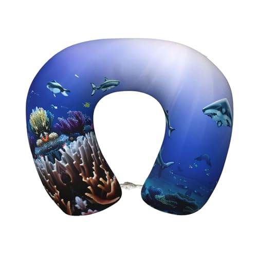 Almohada ergonómica U de poliéster tamaño único negro miniatura 1