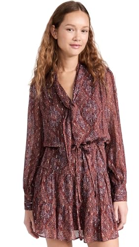 PAIGE Women's Cleobelle Dress, Iced Slate Multi, L