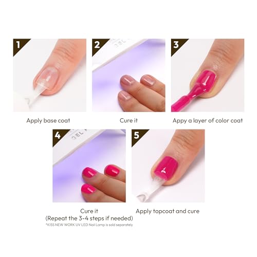 KISS NEW YORK Gel de Uñas Soak Off UV LED 10mL miniatura 6