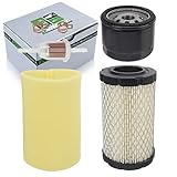 partszen YTA18542 Air Filter Oil Filter Tune Up Kit for Husqvarna YTA22V46 YTA18542 YTA24V48 YTH24V54 JD L105 L107 L108 L110 590825 591334 594201 Mower with 17.5hp 19.5hp 20hp 21hp B&S Engine