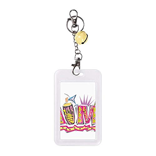 Étui de protection pour carte de crédit motif mambo rose et cloche jaune culture Mexique